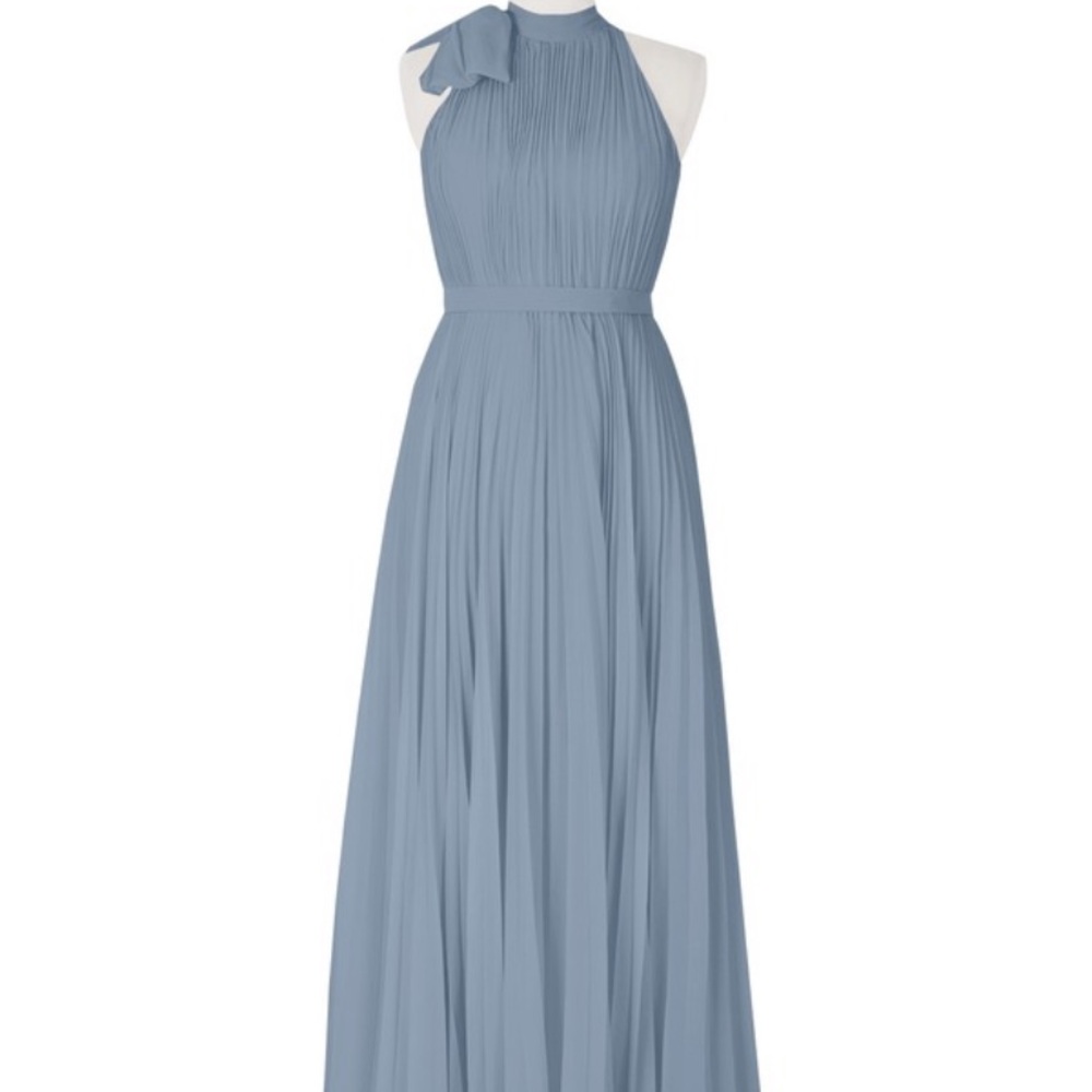 Azazie dusty blue bridesmaid dress